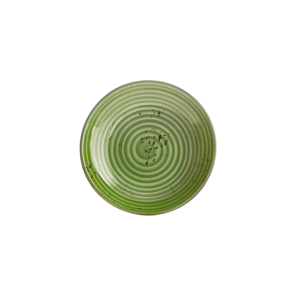 Breeze dia.9.75" h:0" 44 oz. Round Green Vitrified Deep Plate