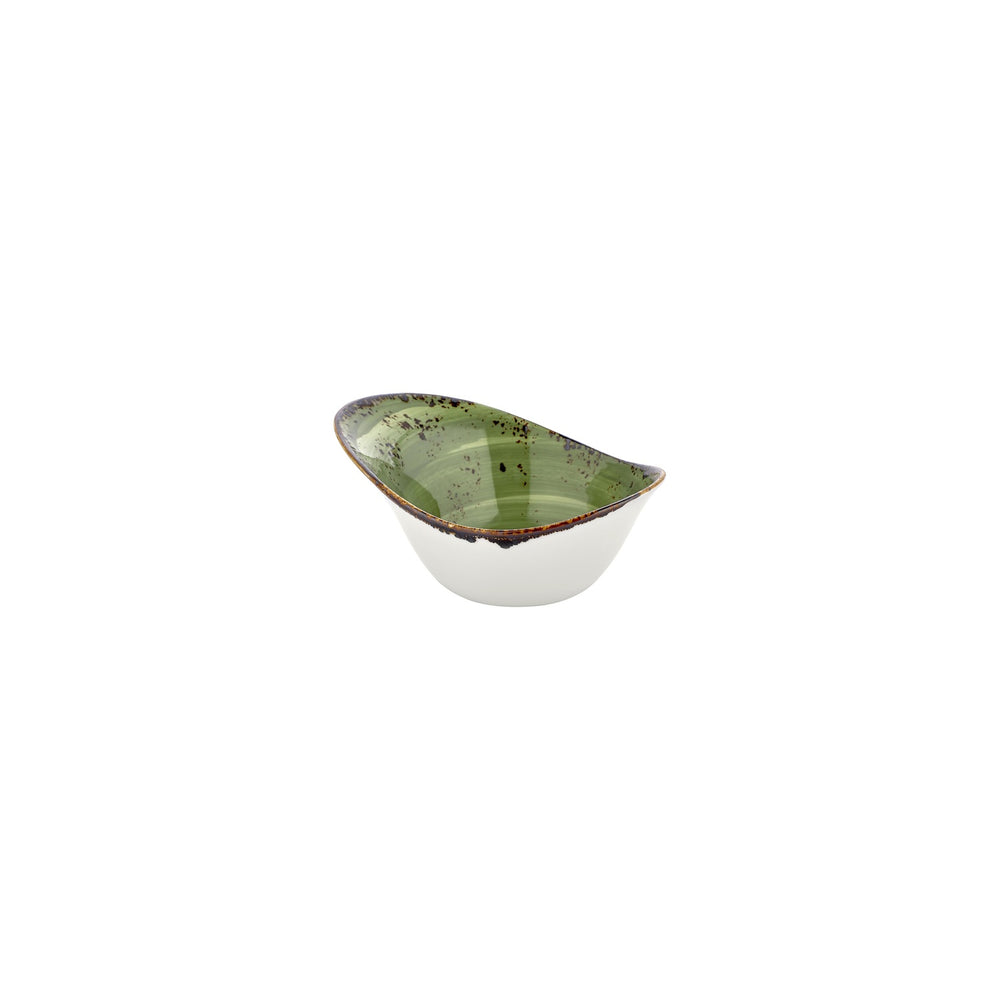 Breeze 4.25" x 3.25" x h:0" 2 oz. Organic Green Vitrified Bowl