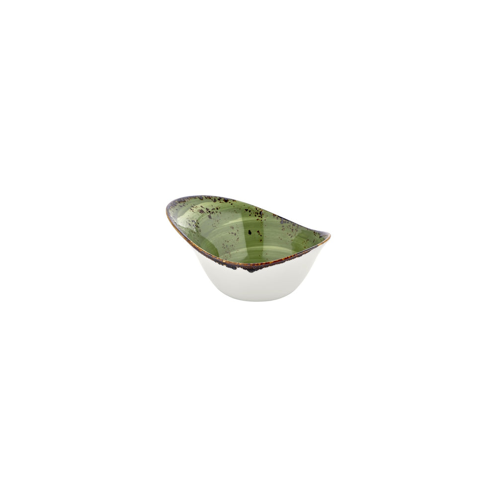 Breeze 7" x 5" x h:0" 12 oz. Organic Green Vitrified Bowl