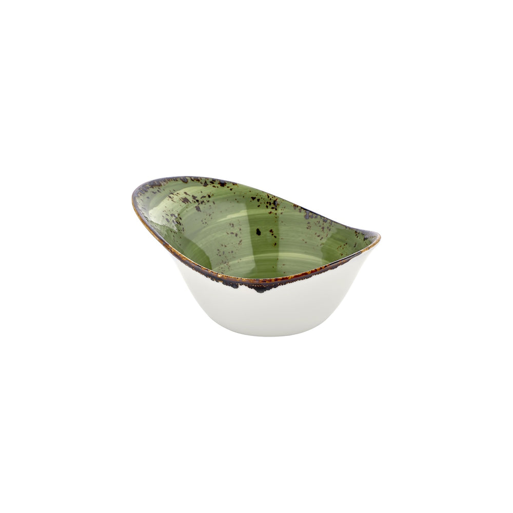 Breeze 10.25" x 7.5" x h:0" 42 oz. Organic Green Vitrified Bowl
