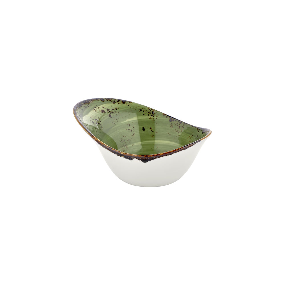 Breeze 10.25" x 7.5" x h:0" 42 oz. Organic Green Vitrified Bowl