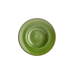 Breeze dia.10.75" h:2.5" 17 oz. Round Green Vitrified Deep Plate