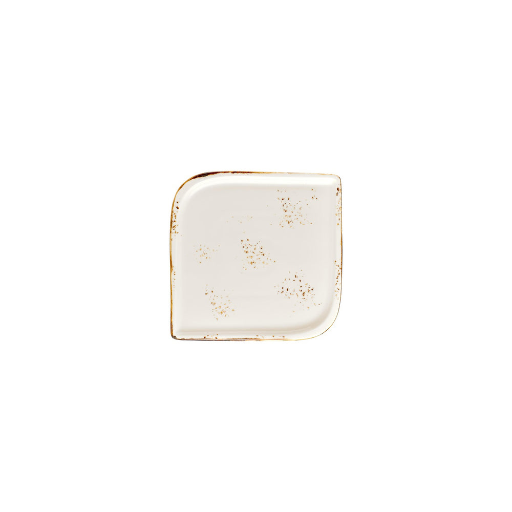 Harmony Elegance 6" x 6" Square Brown Vitrified Plate