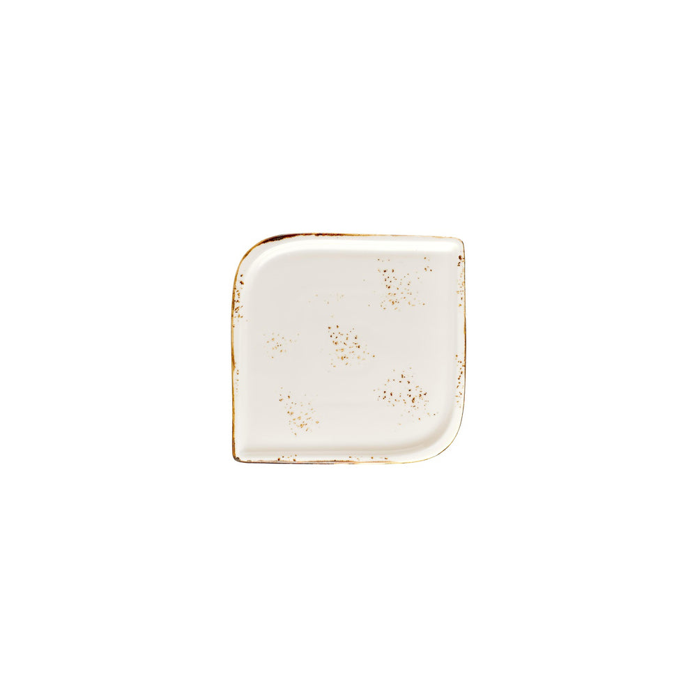 Harmony Elegance 6" x 6" Square Brown Vitrified Plate