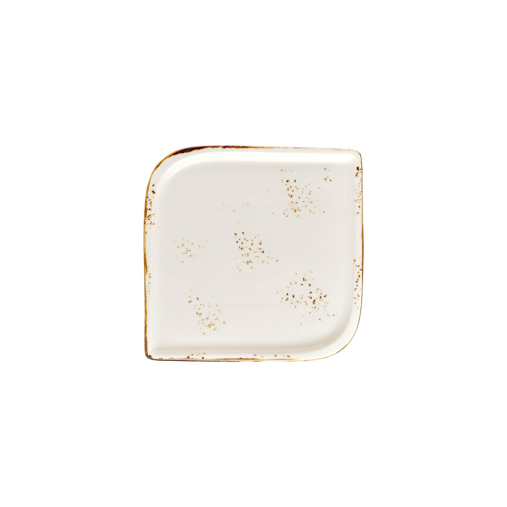 Harmony Elegance 9" x 9" Square Brown Vitrified Plate