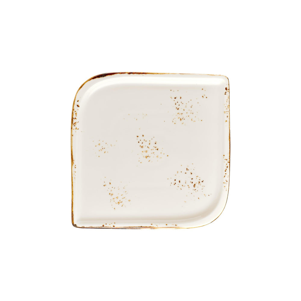 Harmony Elegance 11" x 11" Square Brown Vitrified Plate