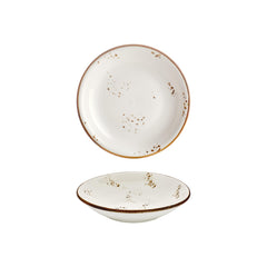Harmony Elegance dia.9" h:0" 34 oz. Round Brown Vitrified Deep Plate