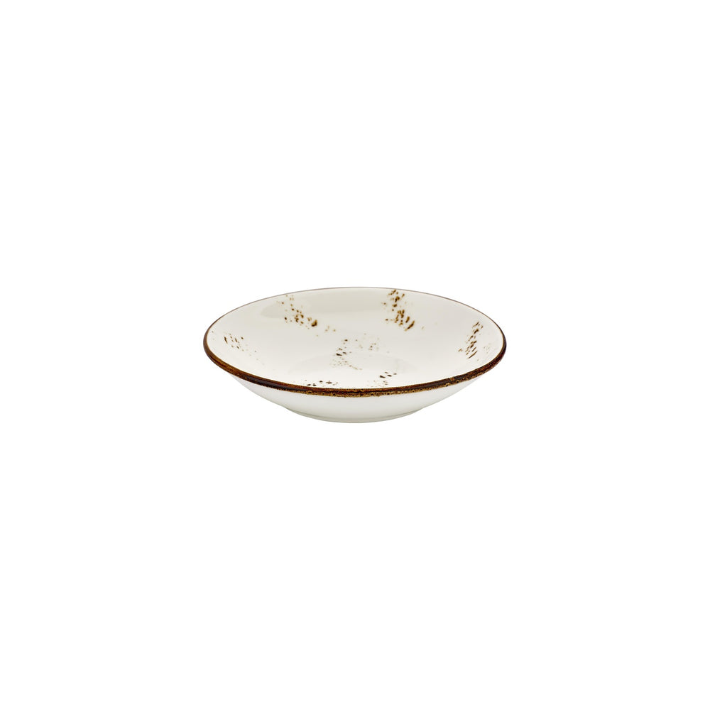 Harmony Elegance dia.9" h:0" 34 oz. Round Brown Vitrified Deep Plate