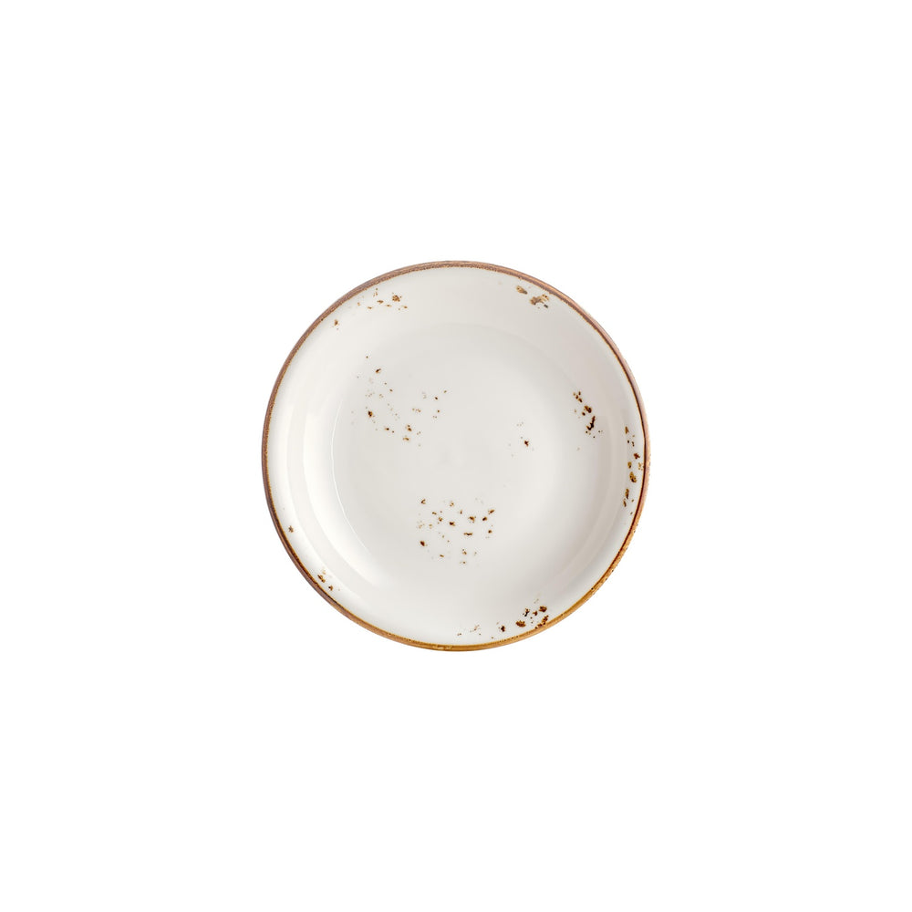 Harmony Elegance dia.9" h:0" 34 oz. Round Brown Vitrified Deep Plate