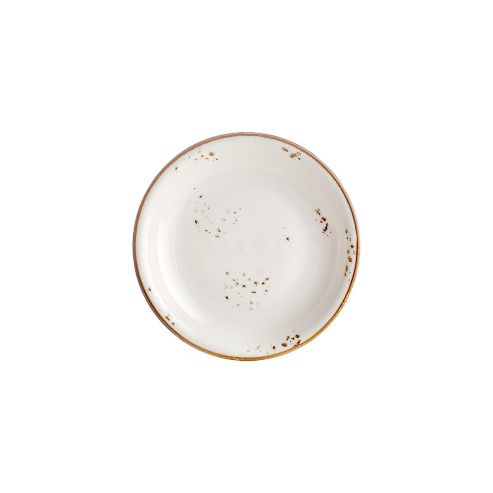 Harmony Elegance dia.9.75" h:0" 44 oz. Round Brown Vitrified Deep Plate