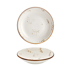 Harmony Elegance dia.11" h:0" 57 oz. Round Brown Vitrified Deep Plate