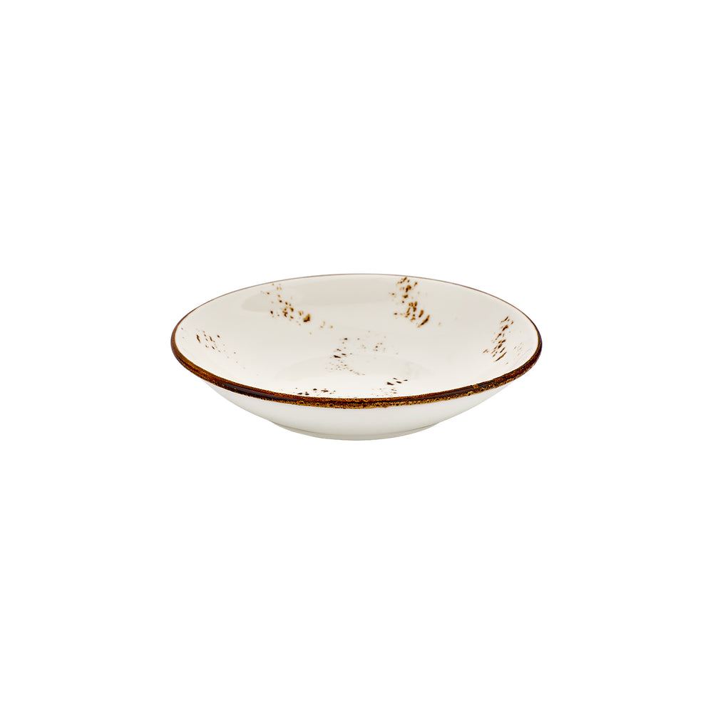 Harmony Elegance dia.11" h:0" 57 oz. Round Brown Vitrified Deep Plate