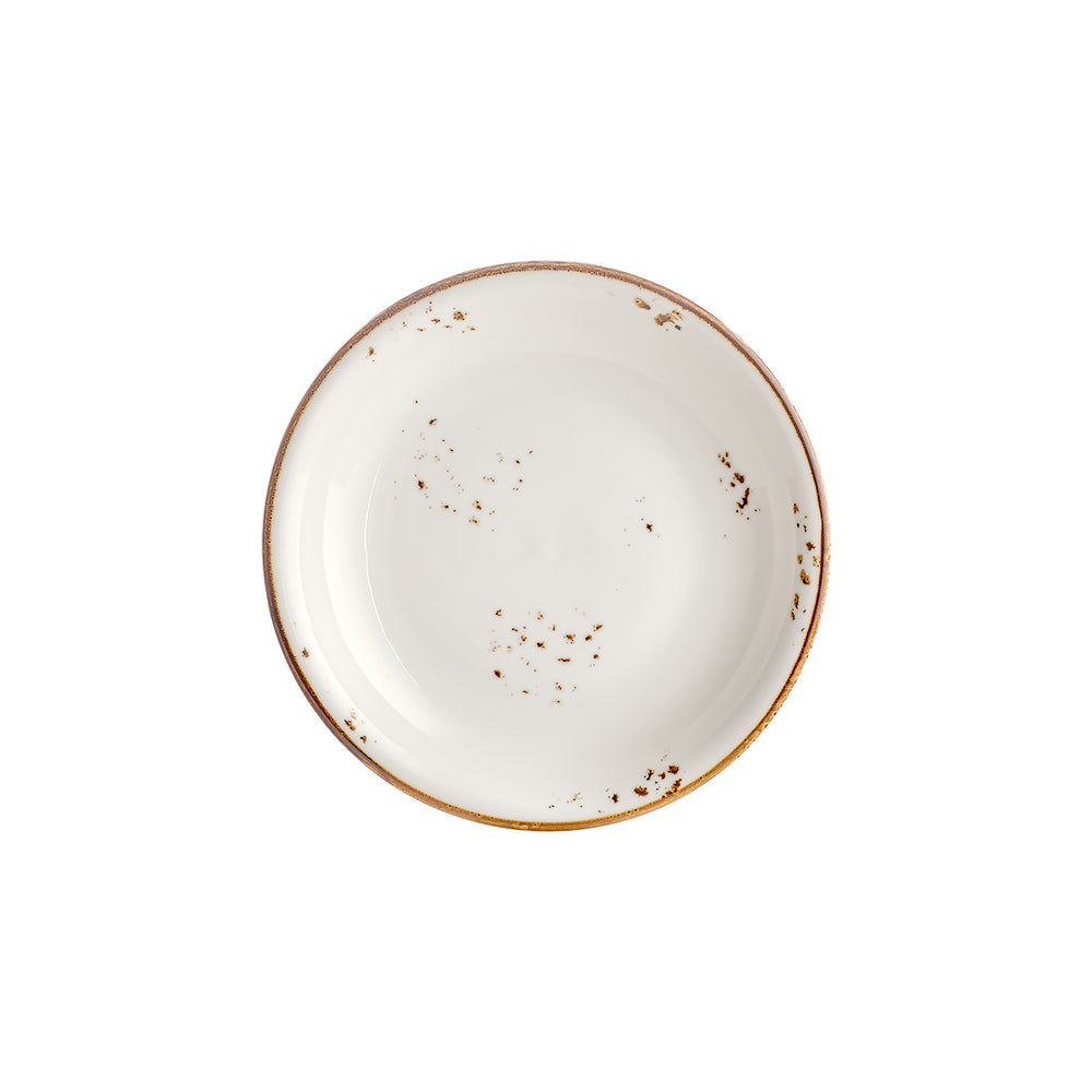 Harmony Elegance dia.11" h:0" 57 oz. Round Brown Vitrified Deep Plate