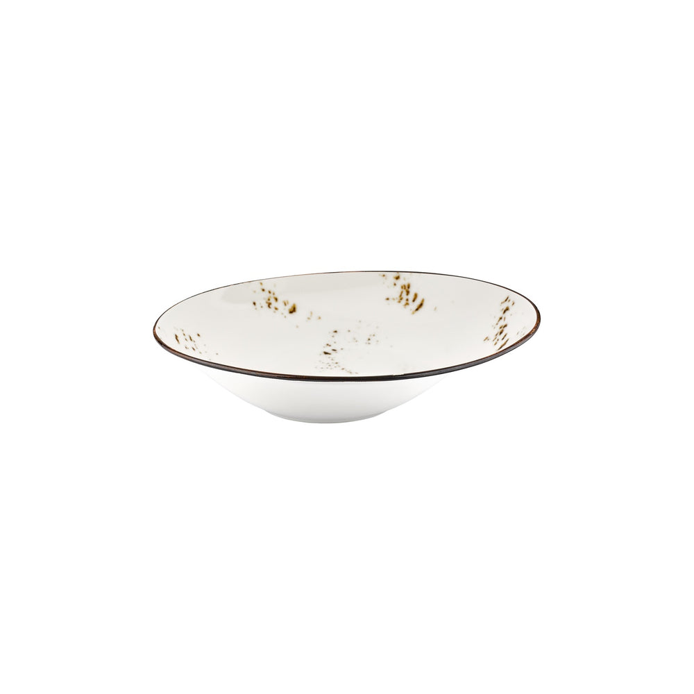 Harmony Elegance 11.75" x 11.75" x h:0" 24 oz. Organic Brown Vitrified Deep Plate