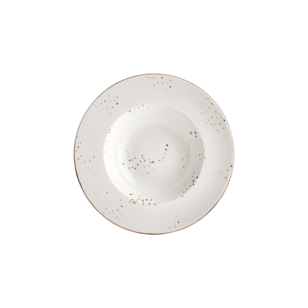 Harmony Elegance dia.11" h:0" 16 oz. Round Brown Vitrified Deep Plate