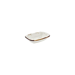 Harmony Elegance 5.5" x 4" x h:0" Rectangular Brown Vitrified Deep Plate