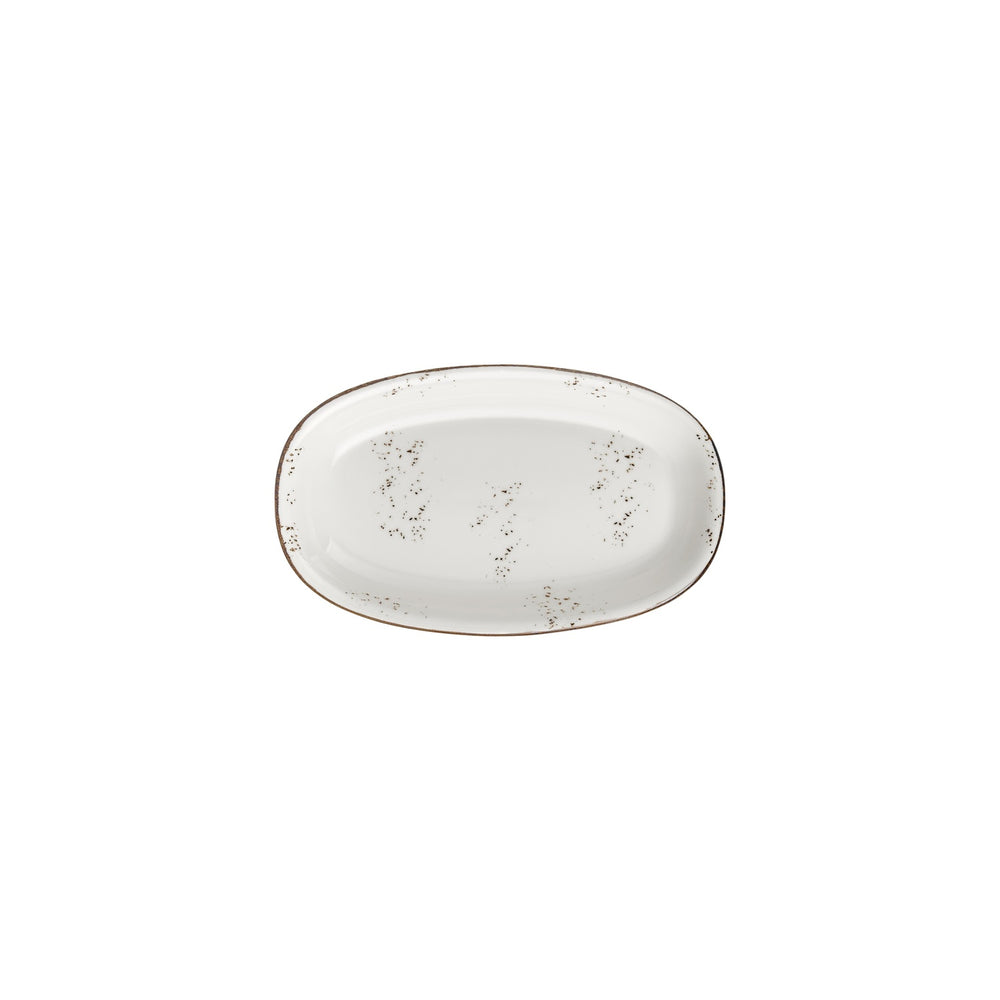 Harmony Elegance 9.5" x 5.75" x h:0" Oval Brown Vitrified Platter