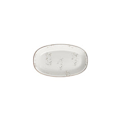 Harmony Elegance 9.5" x 5.75" x h:0" Oval Brown Vitrified Platter