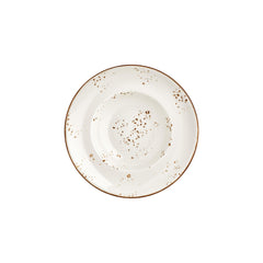 Harmony Elegance dia.10.75" h:0" 17 oz. Round Brown Vitrified Deep Plate