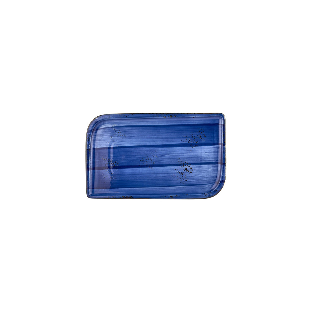 Enigma 9.5" x 6" Rectangular Blue Vitrified Plate