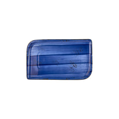 Enigma 11.75" x 7" x h:0" Rectangular Blue Vitrified Platter