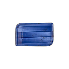 Enigma 11.75" x 7" x h:0" Rectangular Blue Vitrified Platter