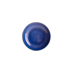 Enigma dia.8.25" h:1.25" 27 oz. Round Blue Vitrified Deep Plate