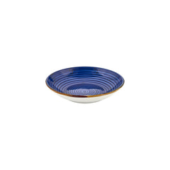 Enigma dia.9.75" h:2" 44 oz. Round Blue Vitrified Deep Plate