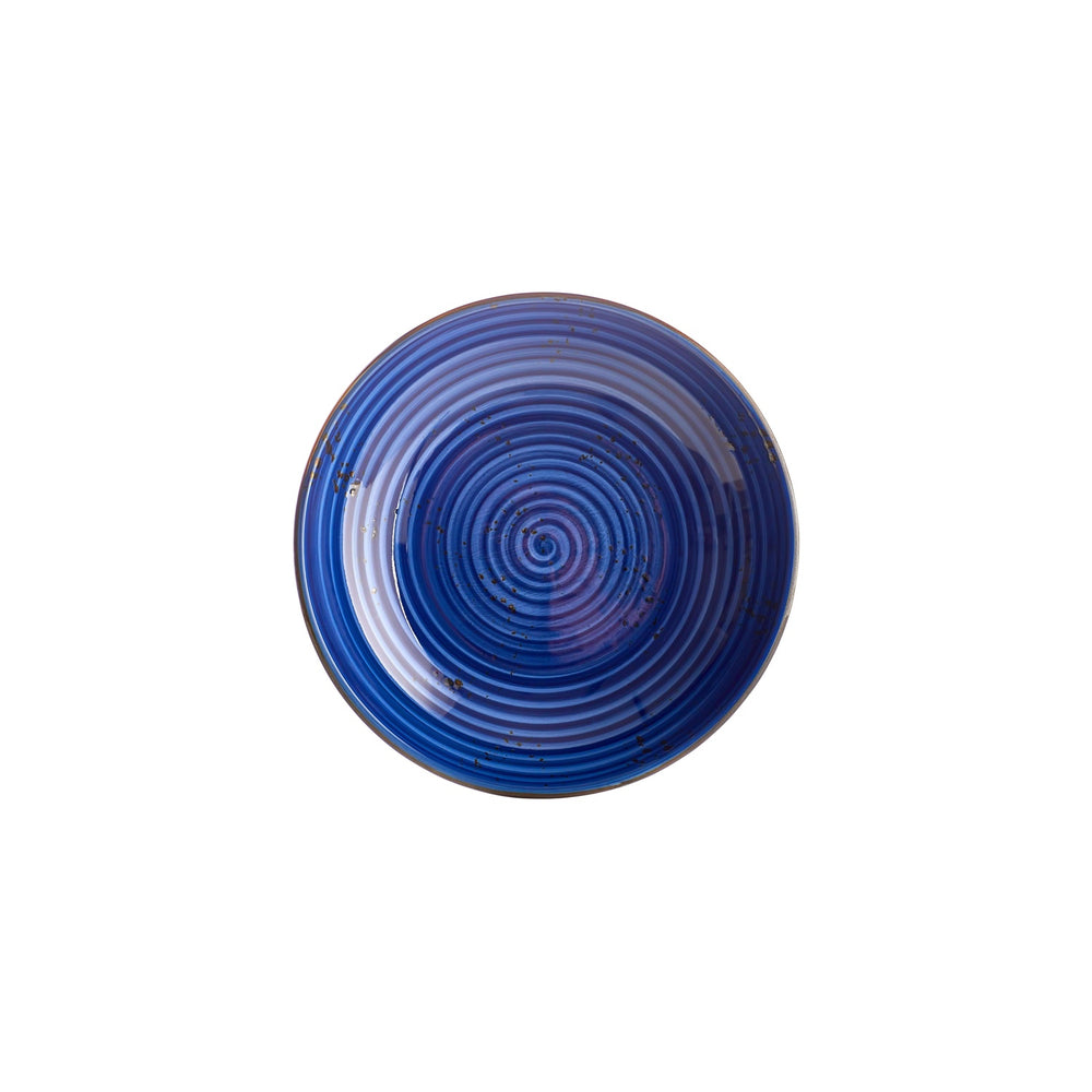 Enigma dia.9.75" h:2" 44 oz. Round Blue Vitrified Deep Plate