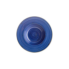 Enigma dia.11" h:2.25" 16 oz. Round Blue Vitrified Deep Plate