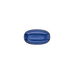 Enigma 7.5" x 4.25" x h:1" Oval Blue Vitrified Platter