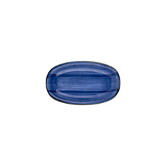 Enigma 9.5" x 5.75" x h:1" Oval Blue Vitrified Platter