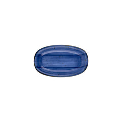 Enigma 9.5" x 5.75" x h:1" Oval Blue Vitrified Platter