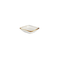 Gleam 4" x 3.5" x h:0.5" 2 oz. Square Brown Vitrified Bowl