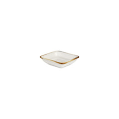 Gleam 4" x 3.5" x h:0.5" 2 oz. Square Brown Vitrified Bowl