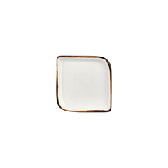 Gleam 6" x 6" Square Brown Vitrified Plate