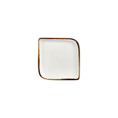 Gleam 7.5" x 7.5" Square Brown Vitrified Plate