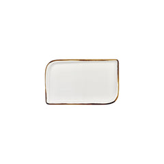 Gleam 9.5" x 6" Rectangular Brown Vitrified Plate