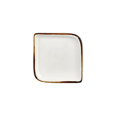 Gleam 9" x 9" Square Brown Vitrified Plate