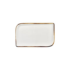 Gleam 11.75" x 7" x h:0" Rectangular Brown Vitrified Platter