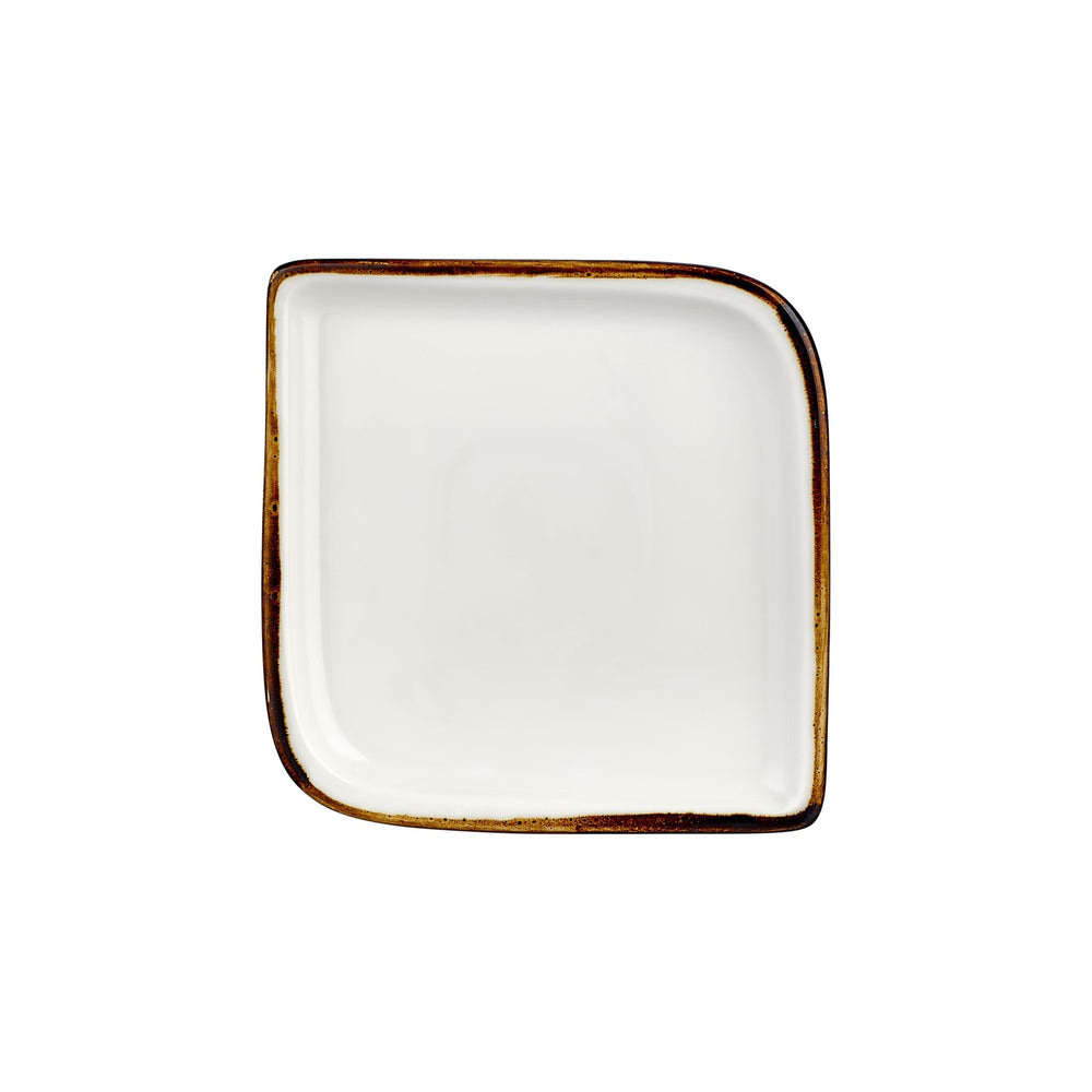 Gleam 11" x 11" Square Brown Vitrified Plate