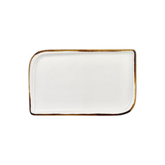 Gleam 13.75" x 8.25" x h:0" Rectangular Brown Vitrified Platter