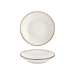 Gleam dia.9.75" h:0" 44 oz. Round Brown Vitrified Deep Plate