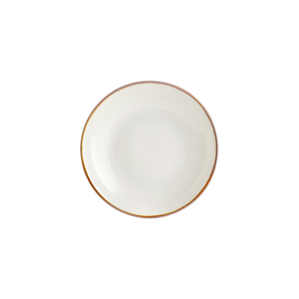 Gleam dia.9.75" h:0" 44 oz. Round Brown Vitrified Deep Plate