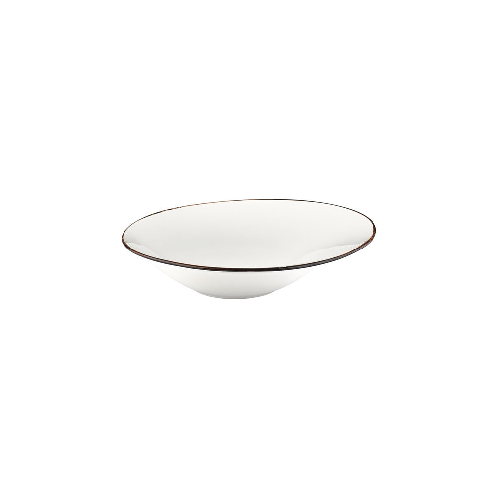 Gleam 10.75" x 10.75" x h:0" 17 oz. Organic Brown Vitrified Deep Plate