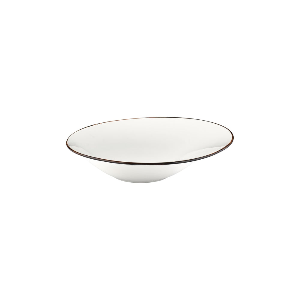 Gleam 11.75" x 11.75" x h:0" 24 oz. Organic Brown Vitrified Deep Plate