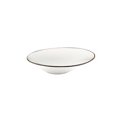 Gleam 11.75" x 11.75" x h:0" 24 oz. Organic Brown Vitrified Deep Plate