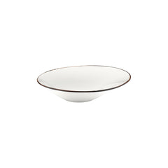 Gleam 11.75" x 11.75" x h:0" 24 oz. Organic Brown Vitrified Deep Plate