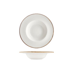 Gleam dia.9.75" h:0" 14 oz. Round Brown Vitrified Deep Plate