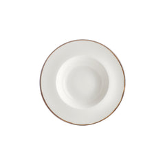 Gleam dia.11" h:0" 16 oz. Round Brown Vitrified Deep Plate